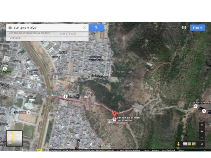 DIRECTION FOR SUN TEMPLE JAIPUR
