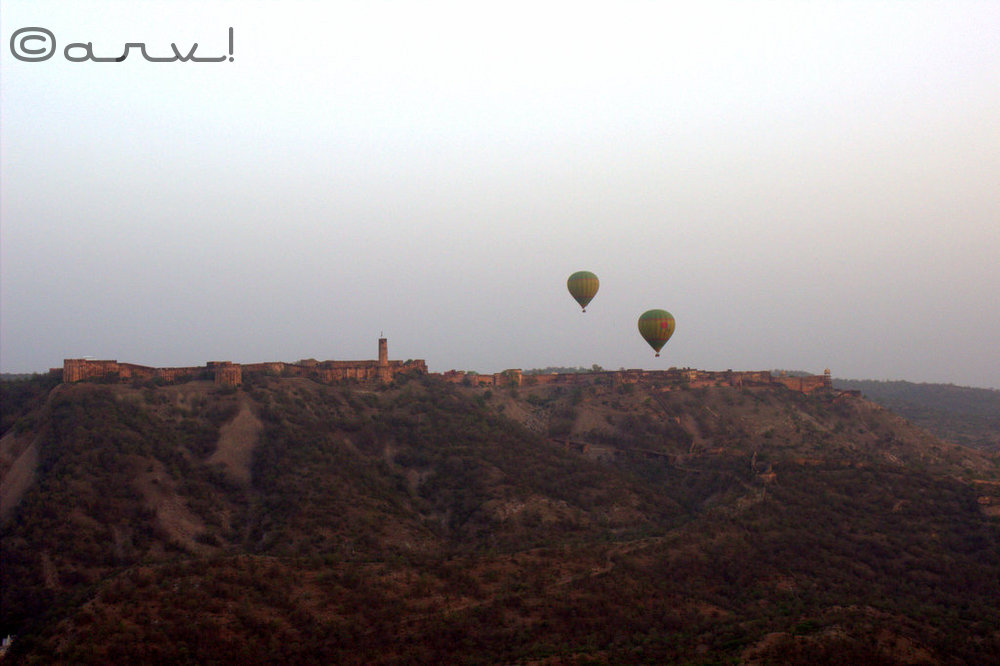 Sky waltz hot air balooning over Jaigarh fort