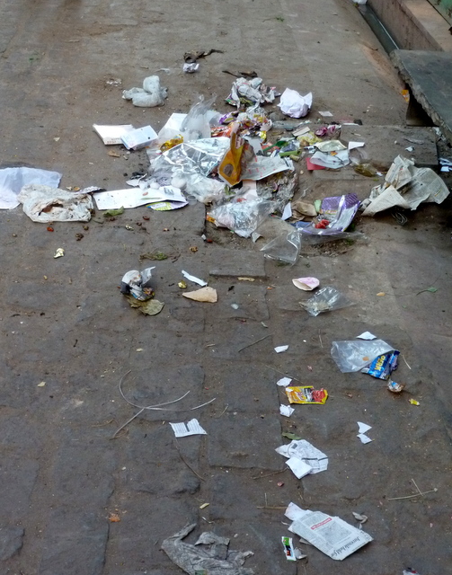 litter-trash-on-heritage-walk-in-jaipur