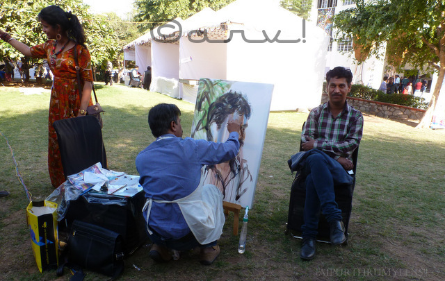 artist-live-portrait-painting-at-jaipur-art-summit