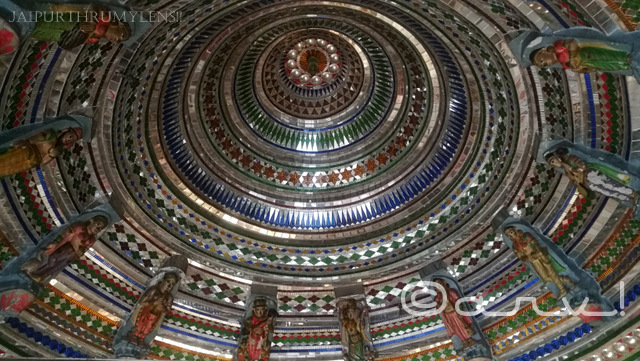 beautiful-colored-glass-work-in-cieling-ambikeshwar-mahadev-temple-amer-jaipur