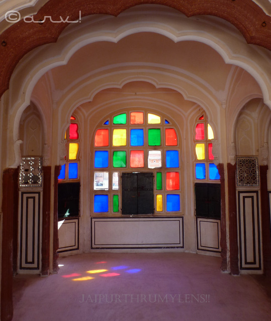 coloured-stain-glasses-ratan-mandir-inside-hawa-mahal-jaipur